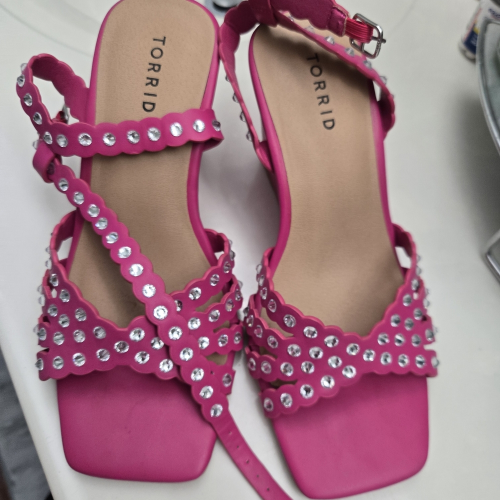 Torrid Fuchsia Rhinestone Sandals
